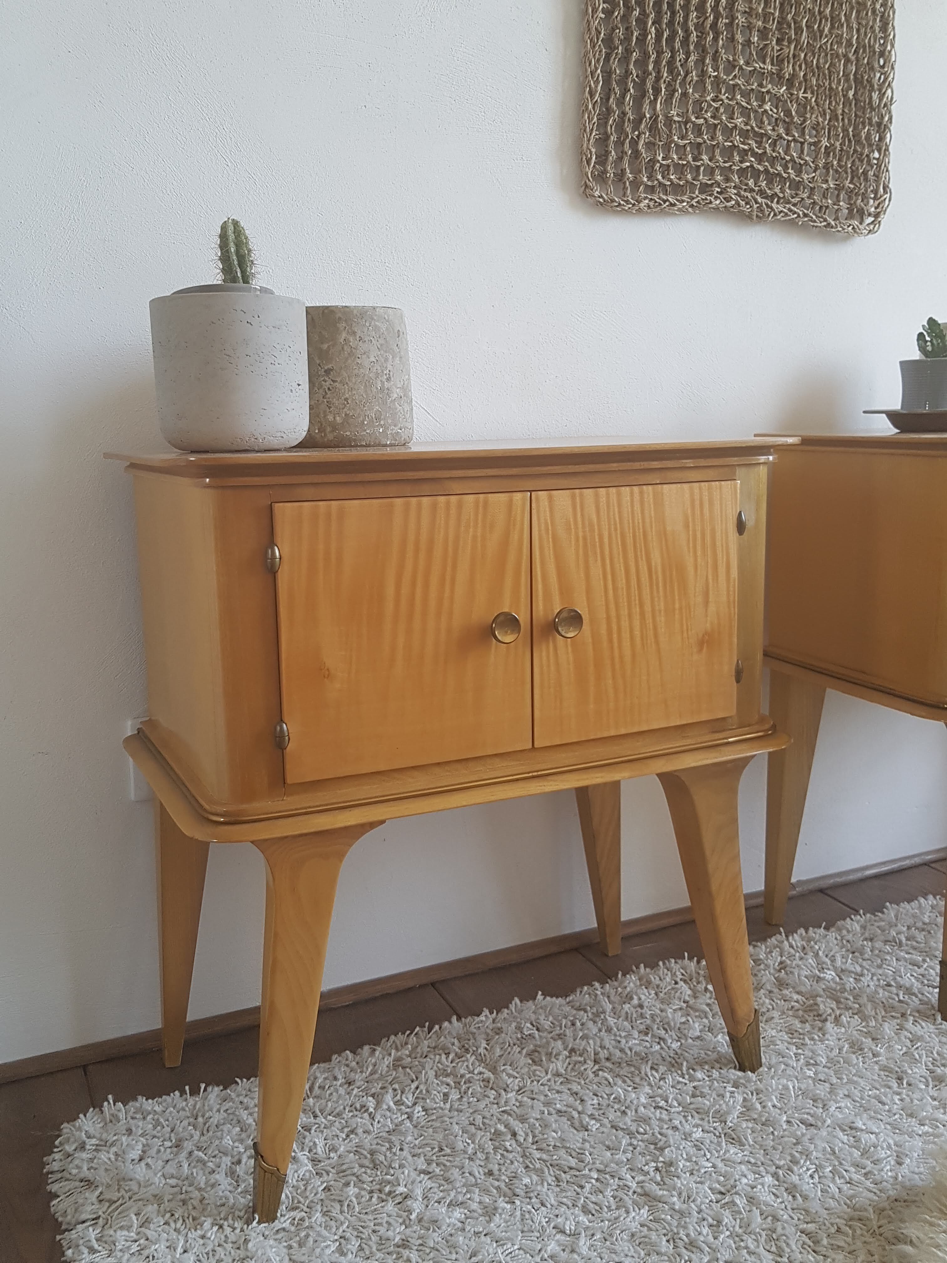 Pair of bedside tables-compass-circa 1960-Scandinavian spirit