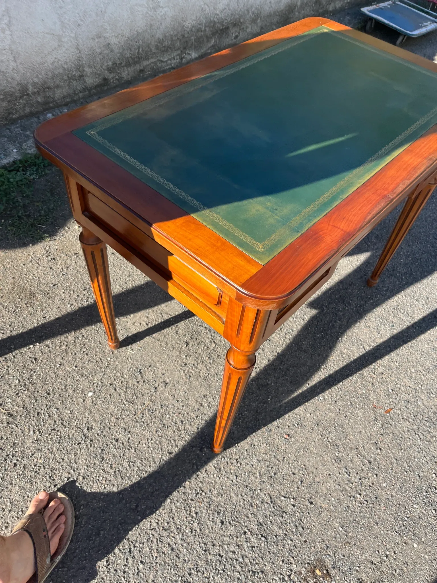 Small Louis XVI style wooden desk – 3 drawers