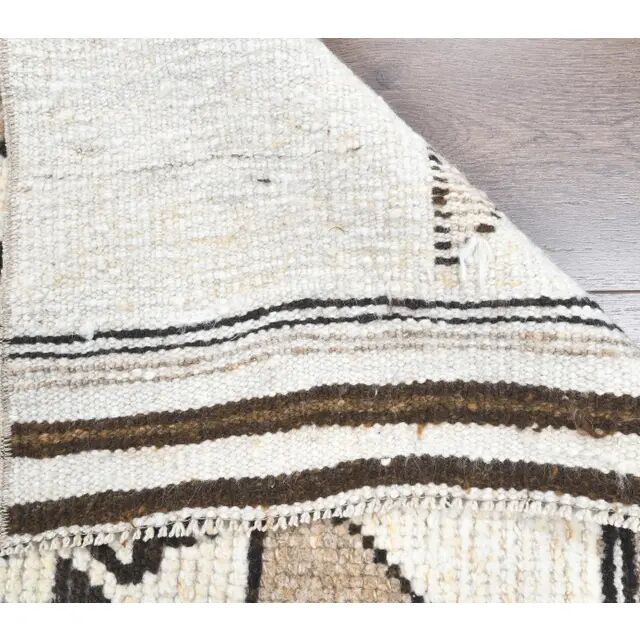 Vintage Turkish Hand-Knotted Runner 90x359