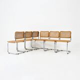 Set of 6 B32 model dining chairs by Marcel Breuer.