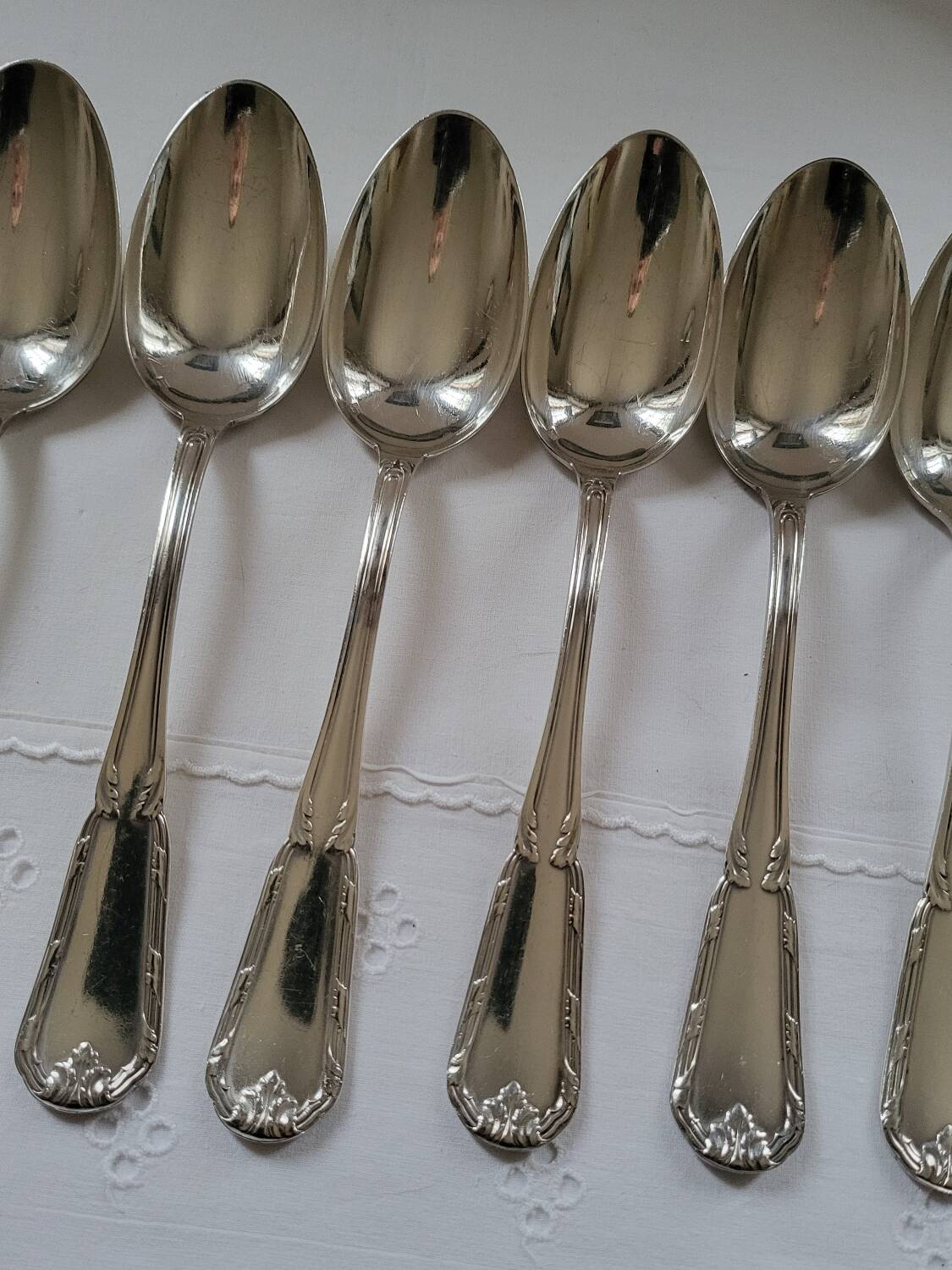 6 large table spoons in Boulenger silver metal