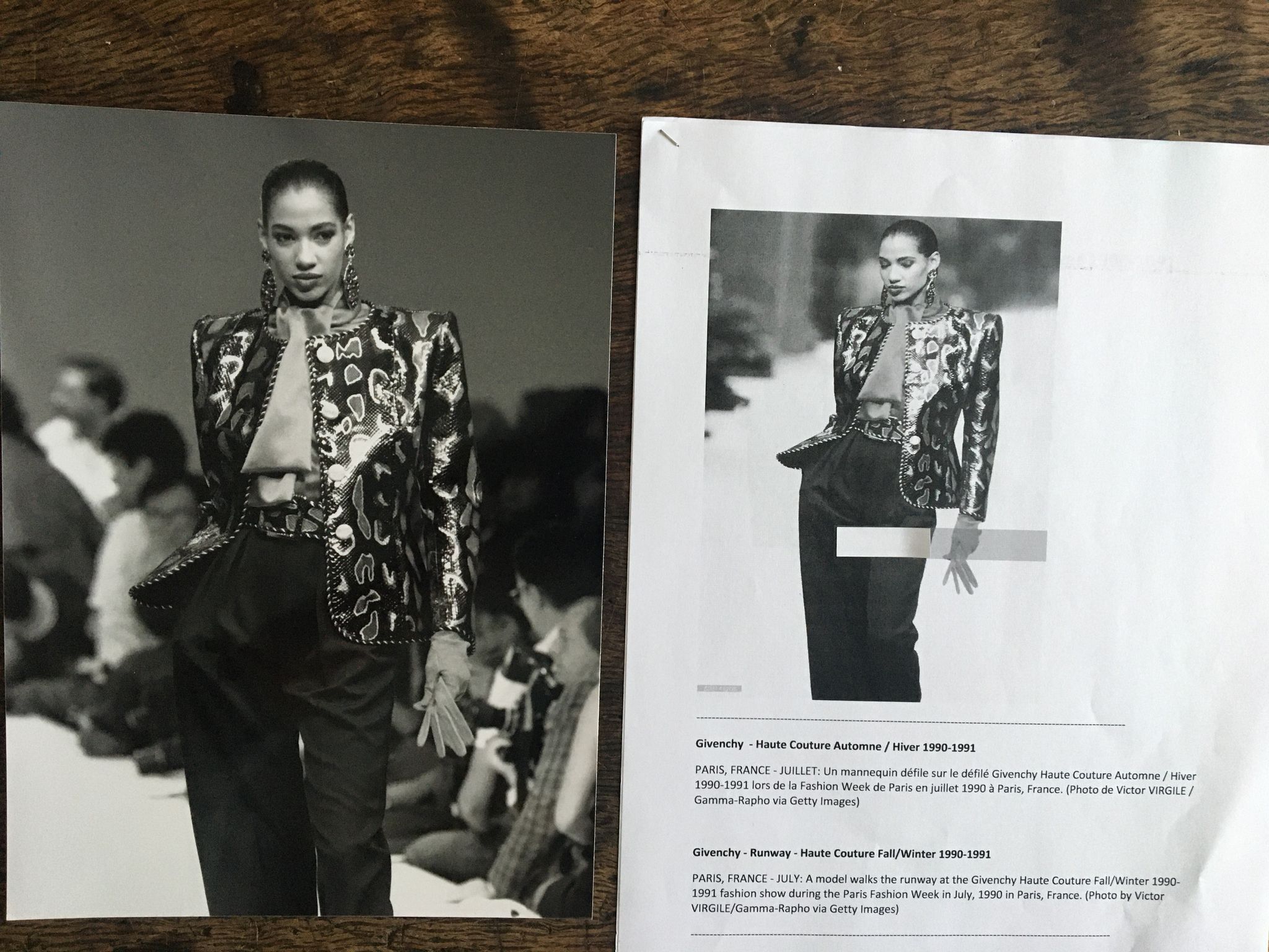 Givenchyoriginal vintage press fashion photography 1990