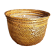 Openwork braided rattan basket
