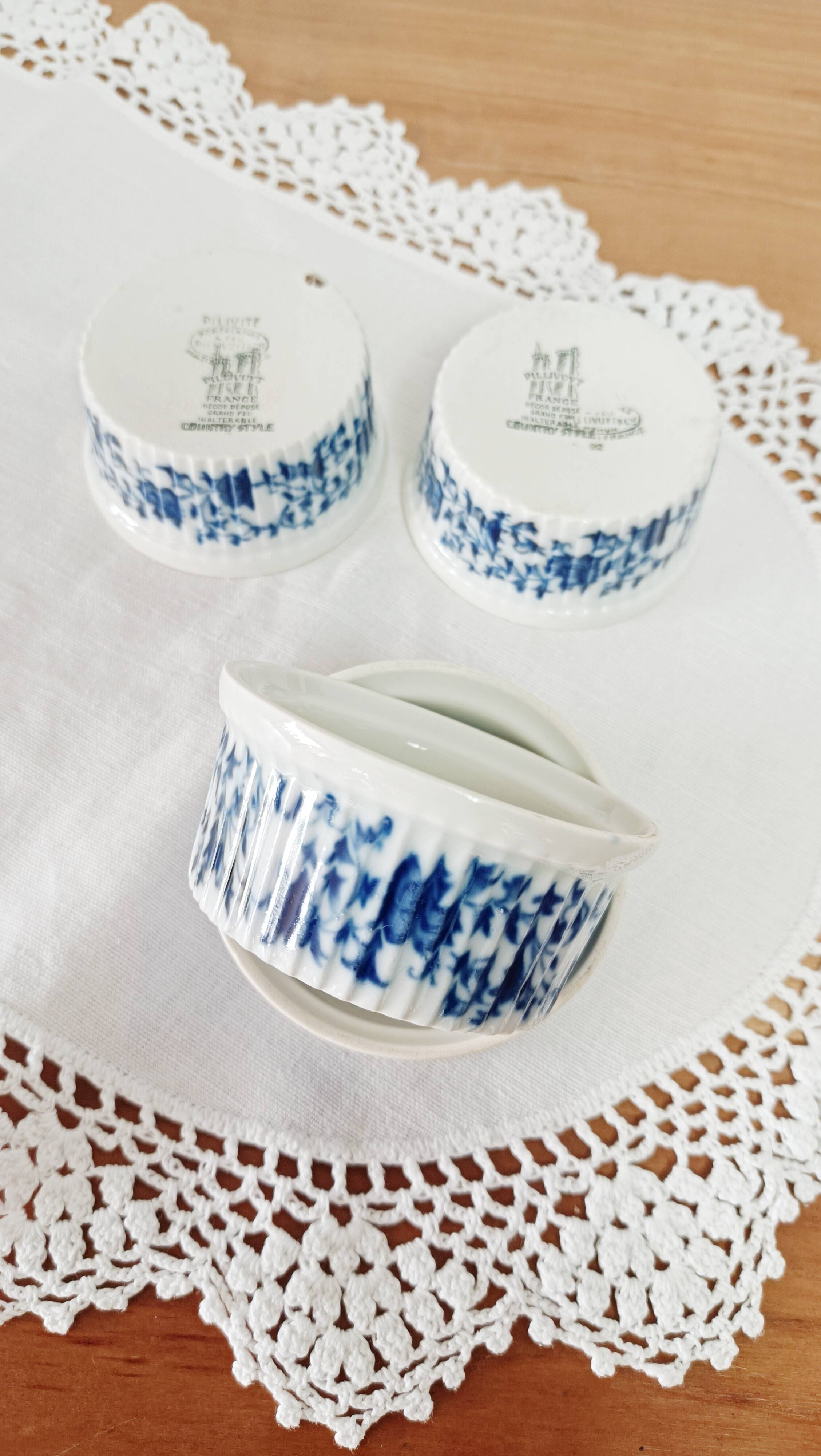 Set of 4 ramekins Pillivuyt Country style