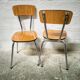 Pair of chairs in brown Formica