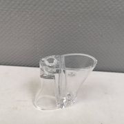 Vintage glass candlesticks/vases from the Danish Holmegaard glassworks.