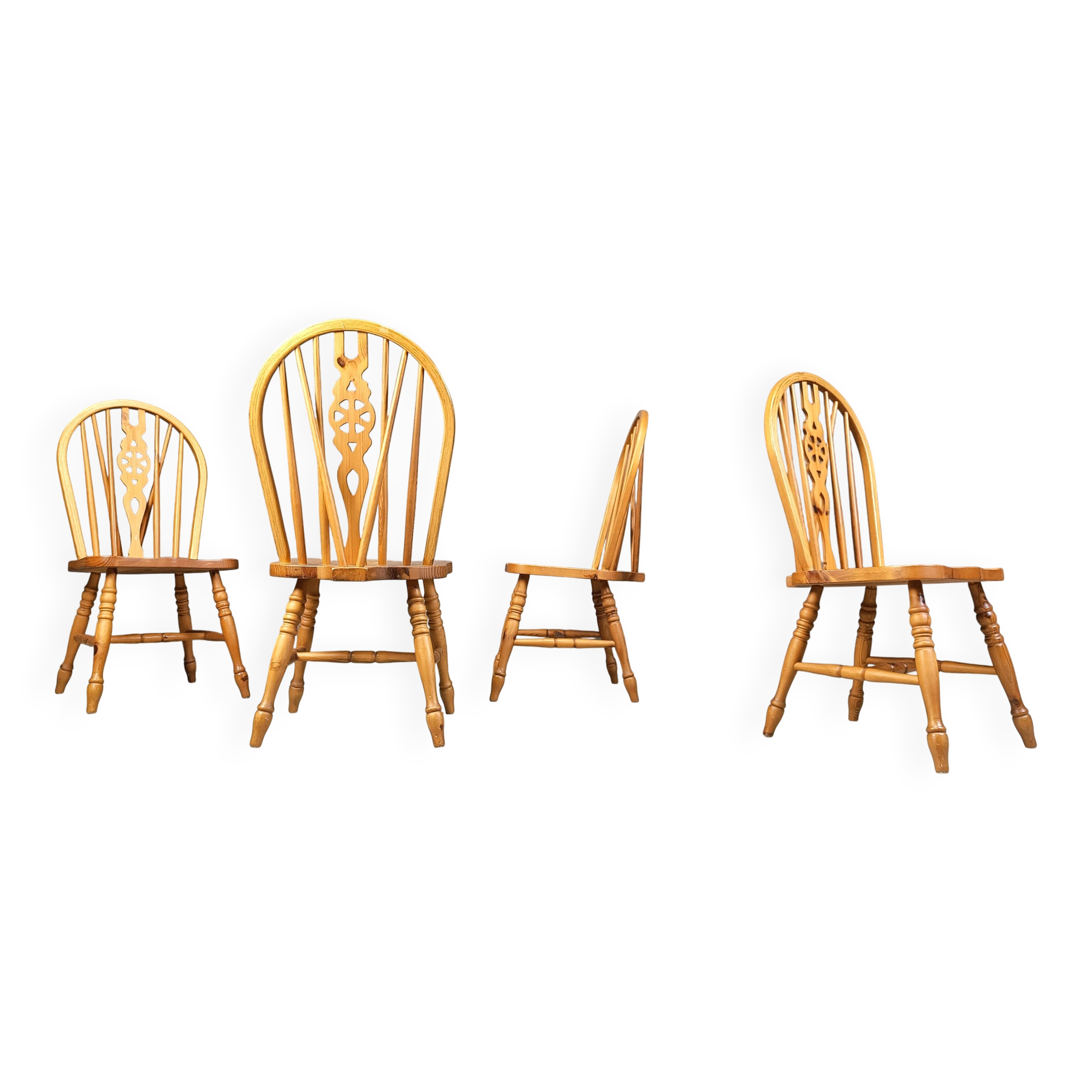 Set of 4 vintage Ercol dining chairs, 1950s