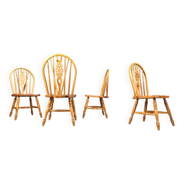 Set of 4 vintage Ercol dining chairs, 1950s