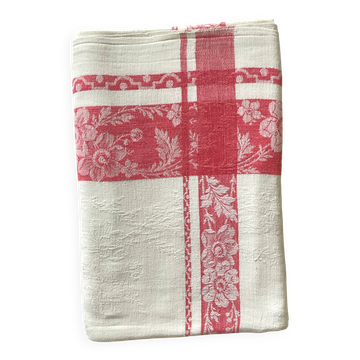 Nappe vintage en coton dimension : hauteur - 205 cm - largeur -160 cm-