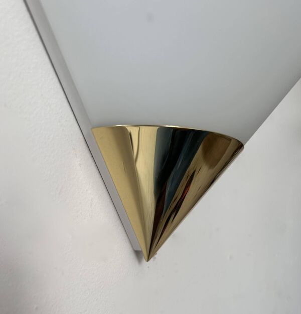 Applique en opaline et laiton, Allemagne 1980