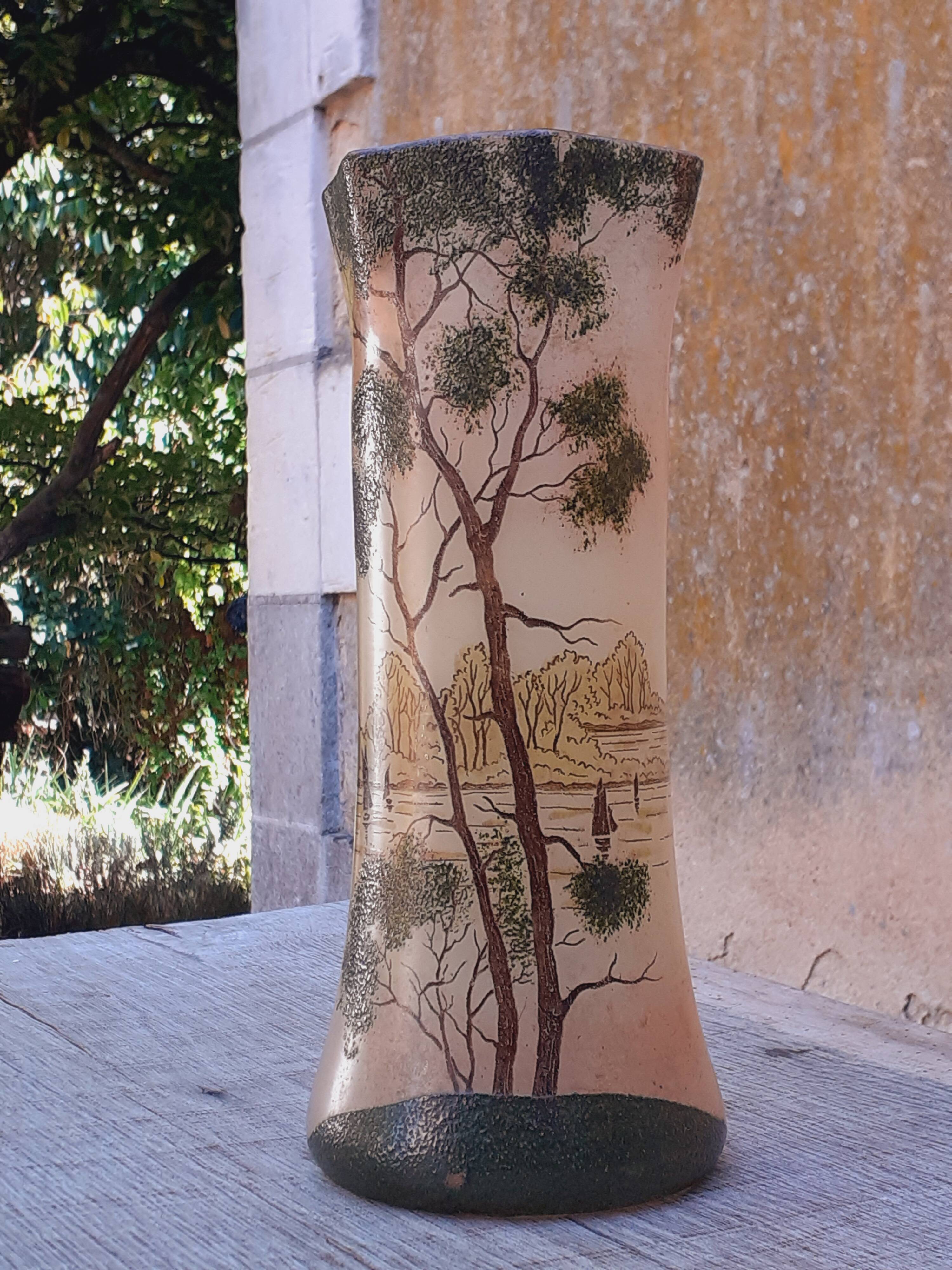 Art Nouveau style vase by Legras