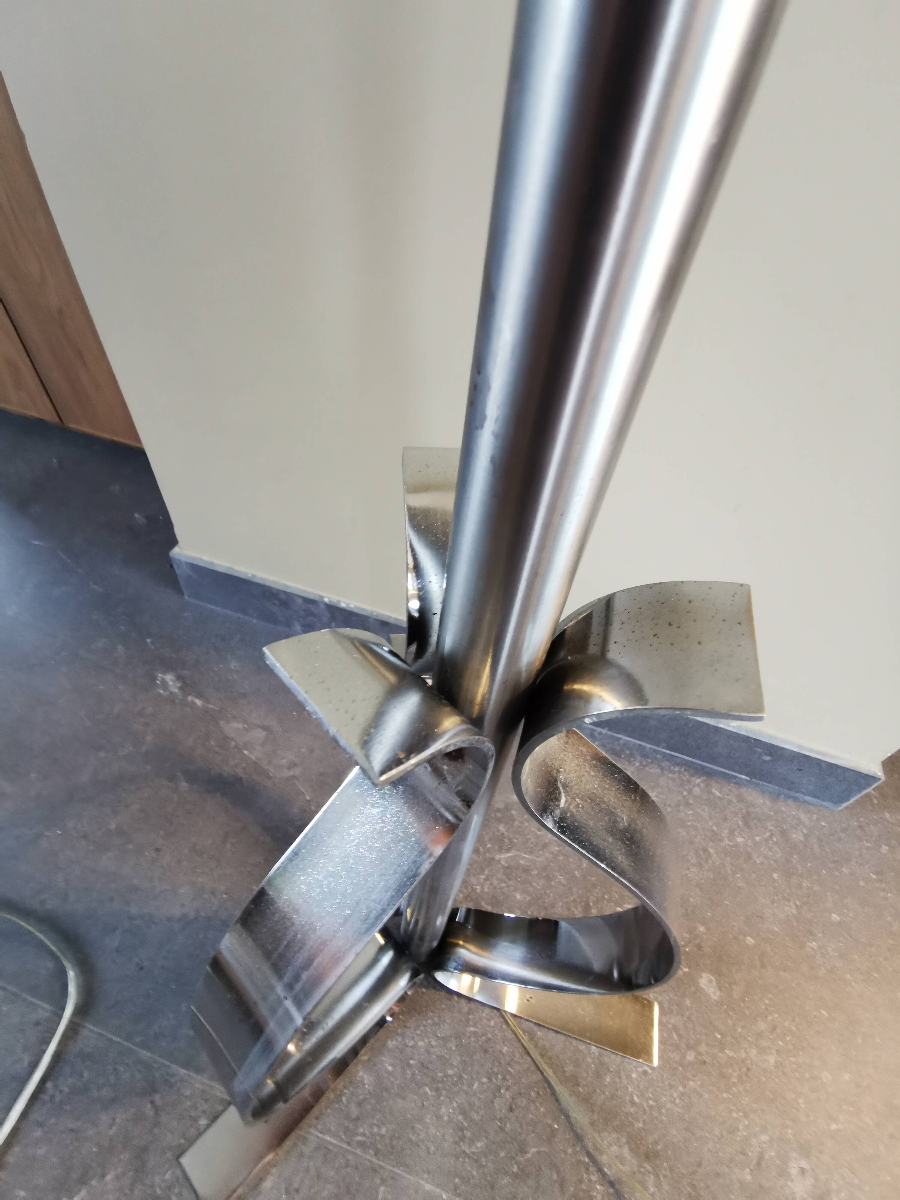 Vintage chrome metal tripod lamp base