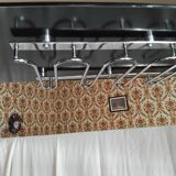 Bar set, tempered glass shelf and 2 stools