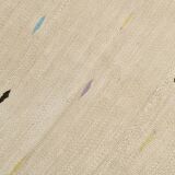 Beige & Cream Polka Dot Pattern Kilim Rug, 164x225Cm