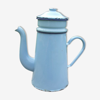 Cafetière émaillée bleue