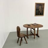 Antique winegrower's table in solid walnut