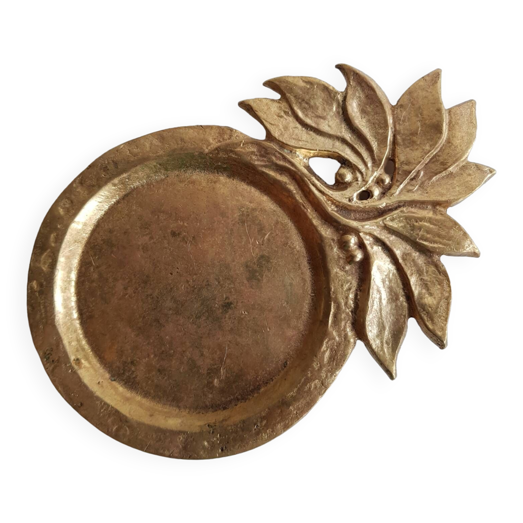 Plat plateau en bronze doré Selency