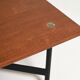 Vintage Italian teak and metal coffee table, 1970s