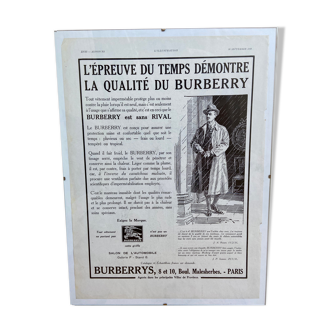 Burberry advertising poster September 26, 1931