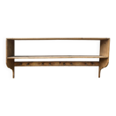 Renovated antique wooden wall coat rack