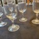 6 engraved crystal champagne flutes (floral) 1920