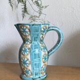 Large vintage ceramic pitcher Vallauris signed Picault in perfect condition