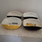 4 ceramic cups from the 50s