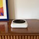 Space age black and white ceramic ashtray / vide poche, Italy 1970s