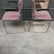 Set of 3 vintage cantilever chairs reupholstered.