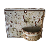 Enamelled sandstone wall flower pot