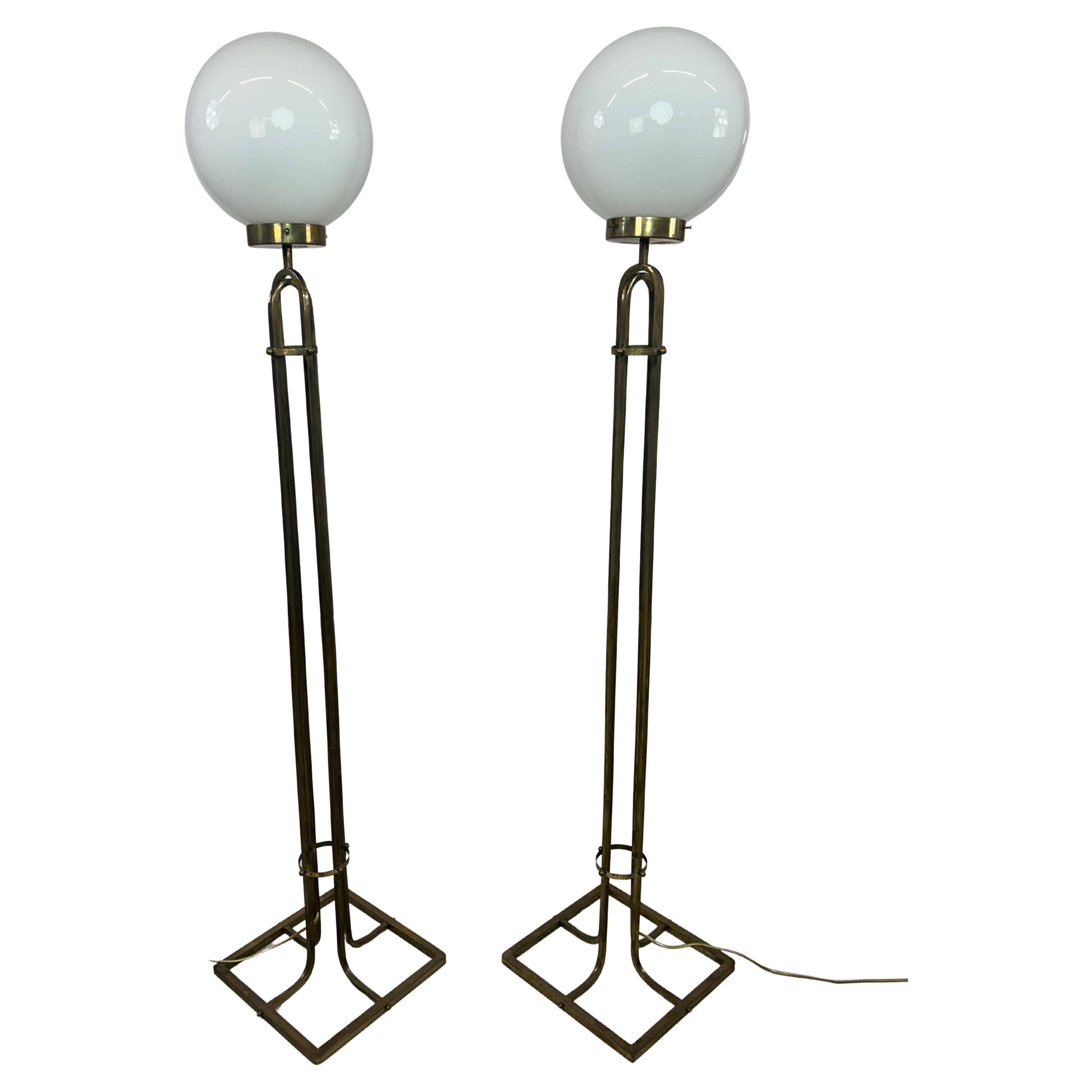 Pair of Art Nouveau floor lamps by Adolf Loos