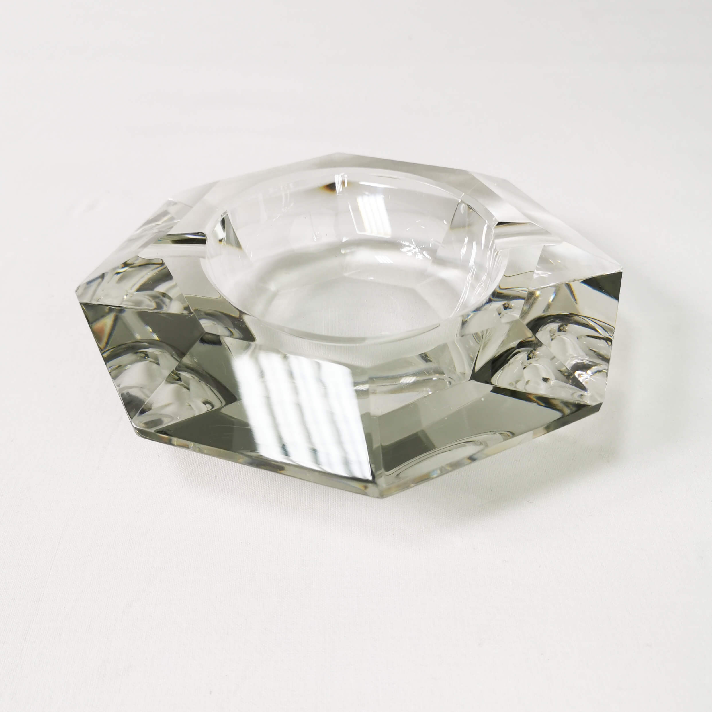 Crystal ashtray, Val Saint Lambert, Belgium, 1950s