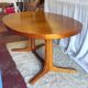 Table à manger ovale en teck - années 60/70