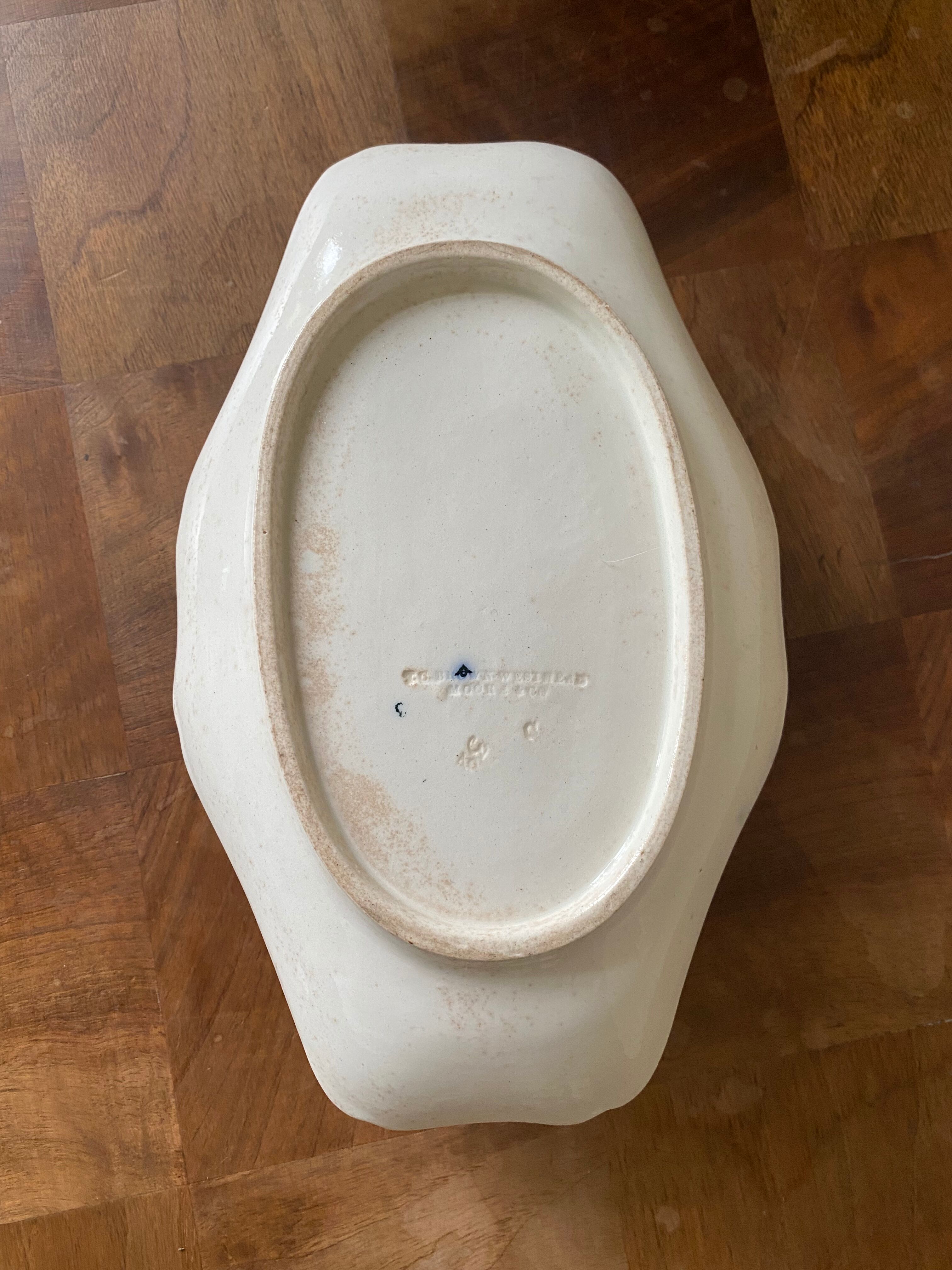 Old English earthenware sauce boat