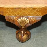 Three-piece bergère set in walnut, Chinoiserie style, from the 1920s, in need of restoration.