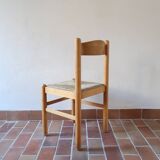 4 vintage straw chairs