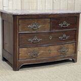 Regency period chest of drawers in amaranth and marble top - 18th century