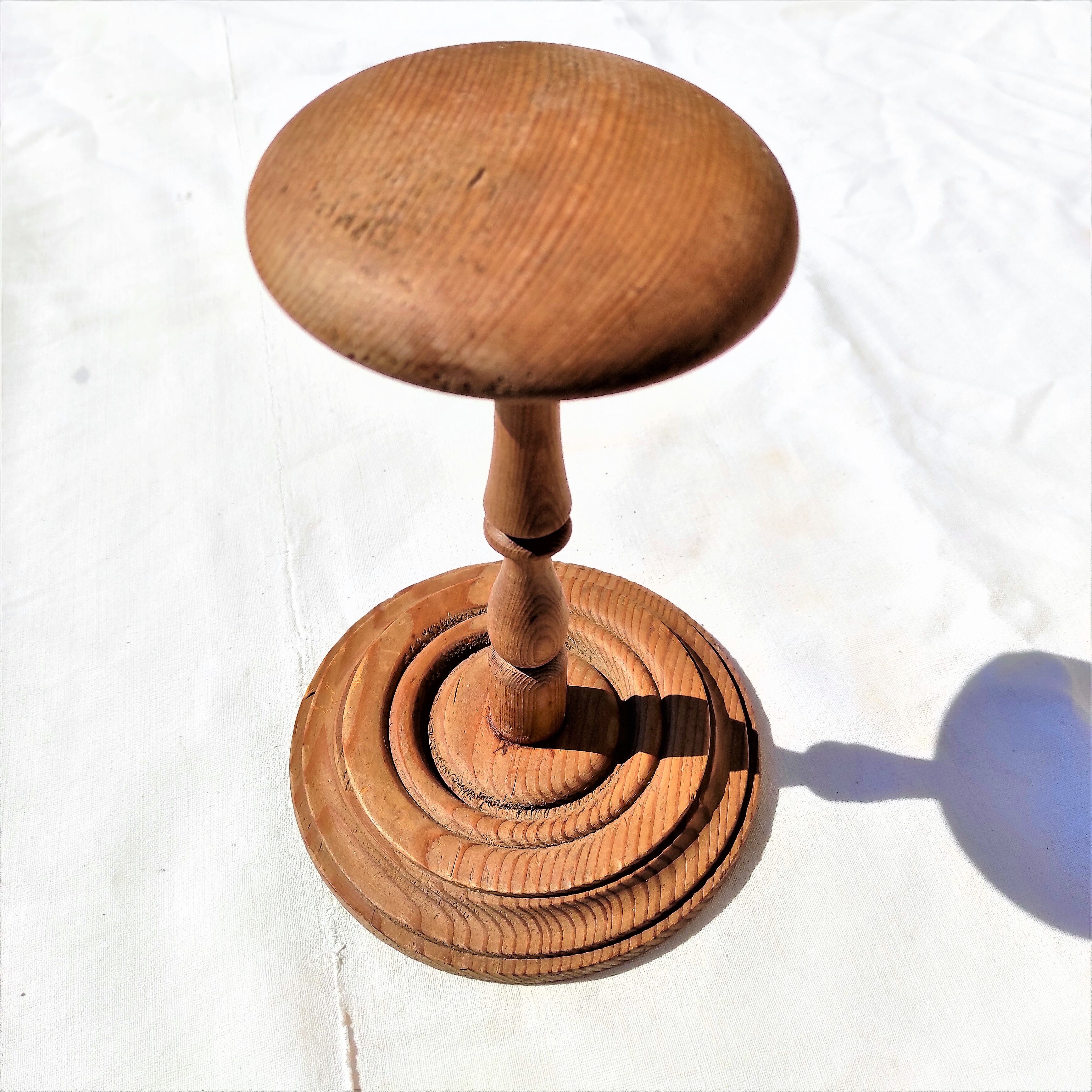 Old hat holder in turned wood