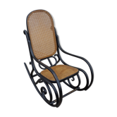 Rocking chair Thonet bois noirci