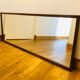 Rectangular Scandinavian mirror in teak 125 cm x 49 cm
