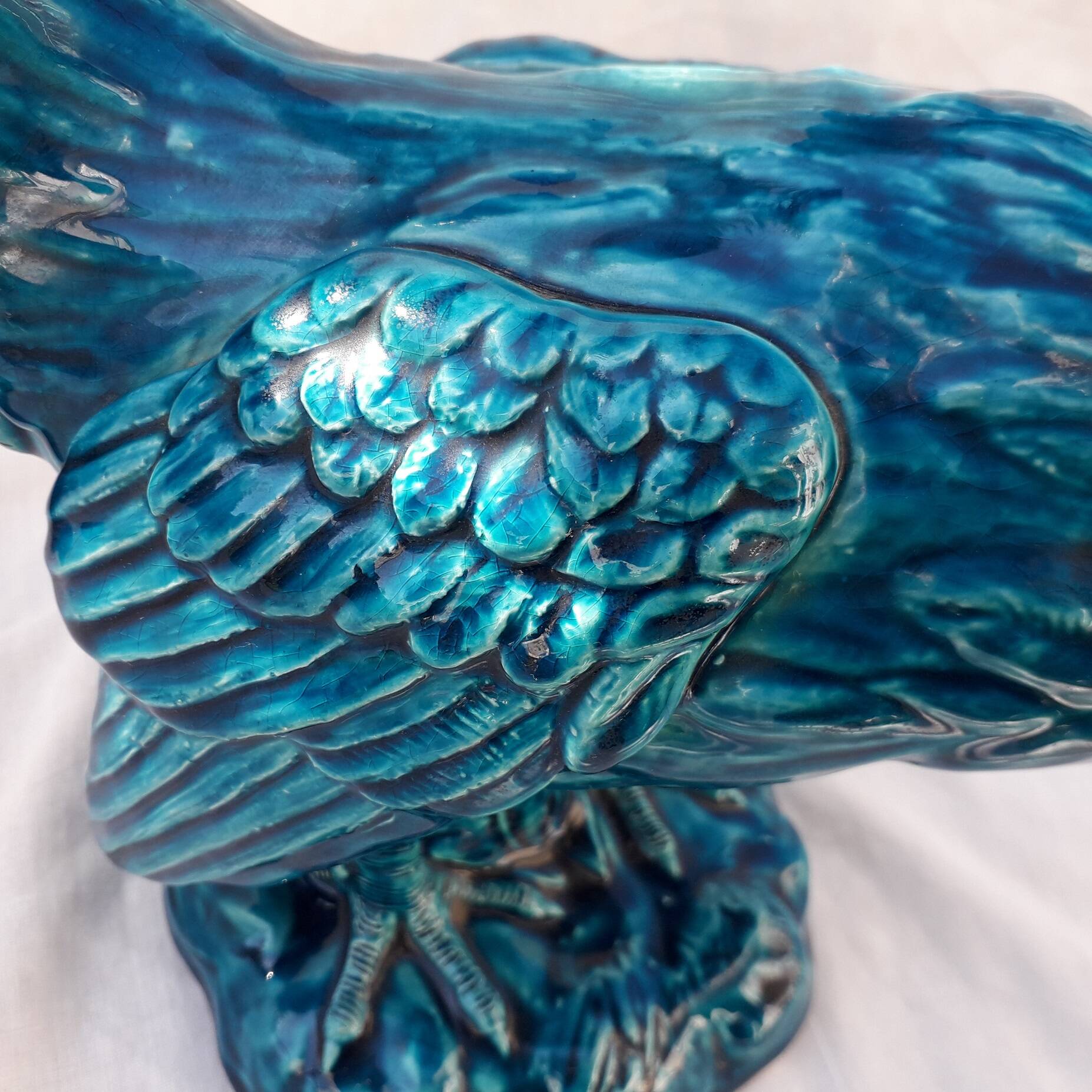 Ceramic blue rooster