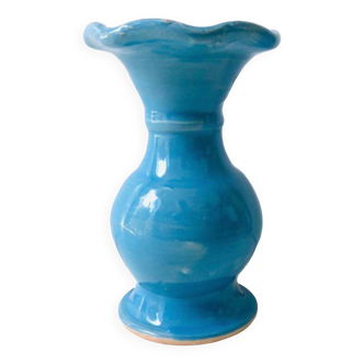 Vase Bleu Col Mouchoir