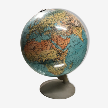 Globe terrestre éclairant mappemonde 1972