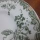 Flat plate in faience of Saint Amand and Hamage, Iron earth, Modern Style, green color