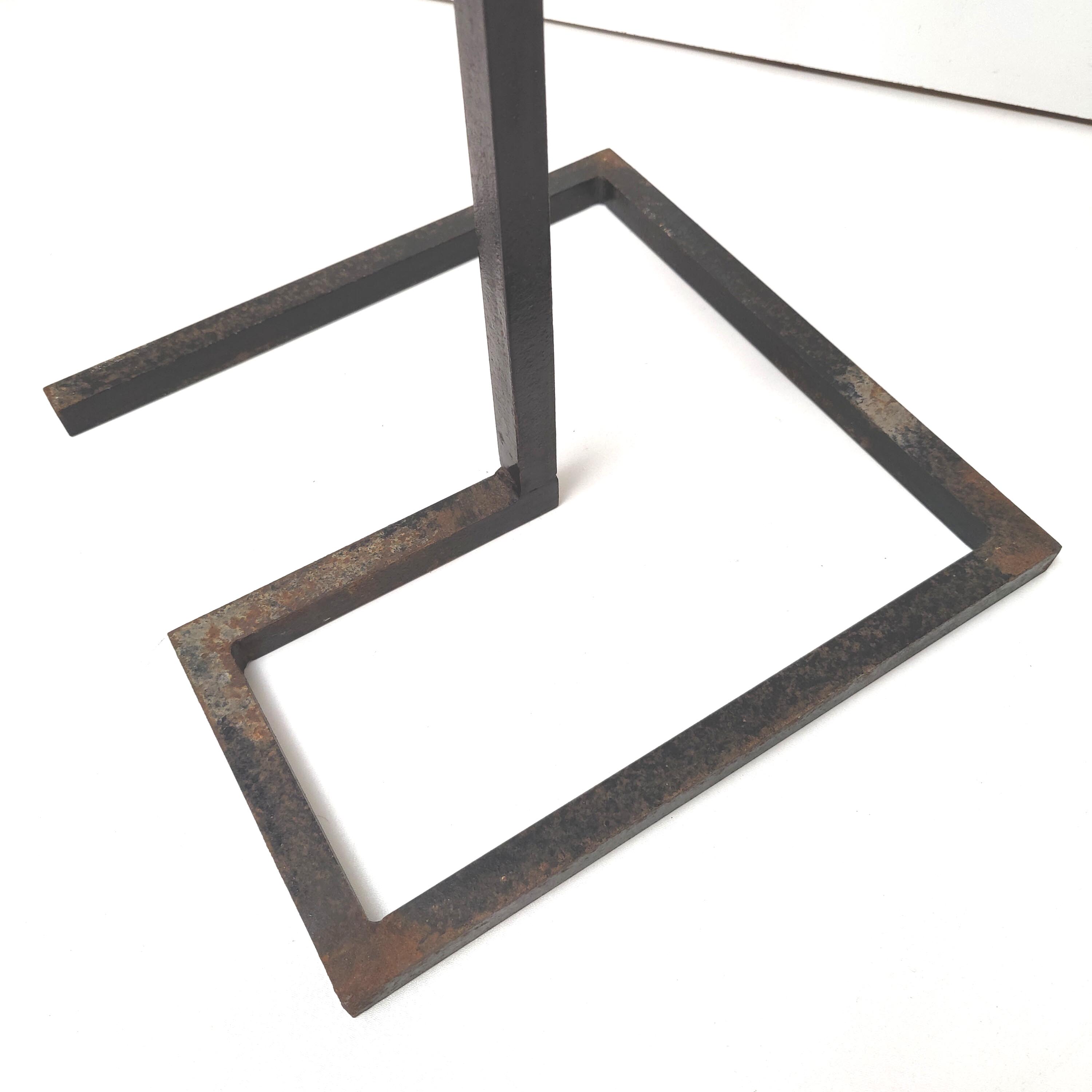 Candlestick pique candle 1950 metal and brass height 124cm