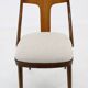 1950s Set of 4 Dining Chairs in Walnut Finish, Czechoslovakia