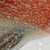 Antique orange German Art Deco WMF Ikora glass pendant lamp 1930