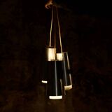 Trio of Raak steel pendant lights, 1960s