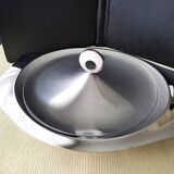 Légumier en acier inoxydable satiné  Années 70