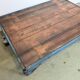 Large blue industrial coffee table cart, 1960s
